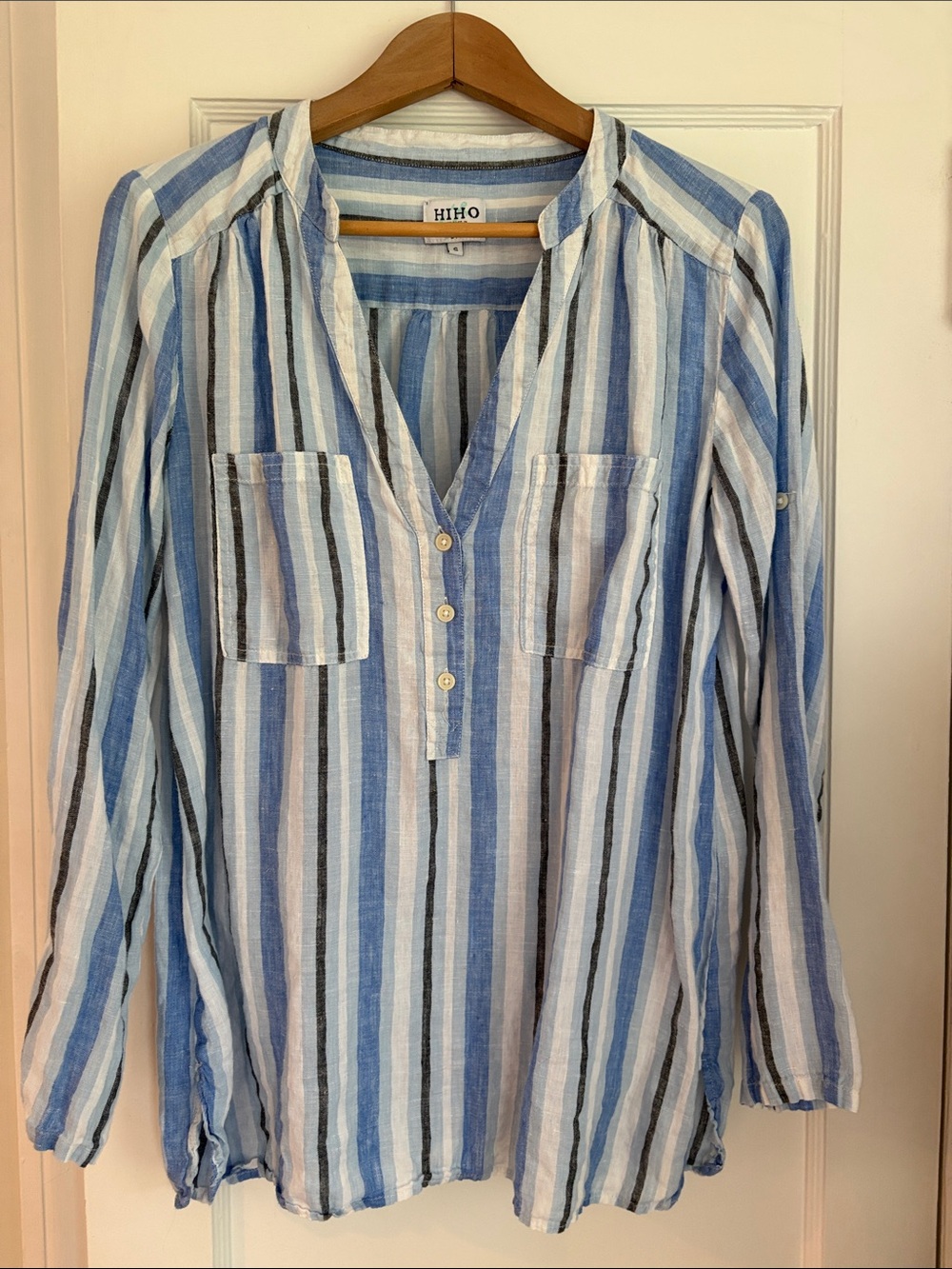HIHO linen Sz S blouse